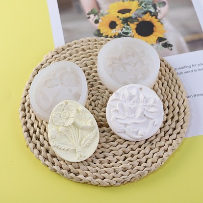 Pendentifs bricolage moule en silicone de qualité alimentaire, moules de résine, pour la résine UV, fabrication artisanale de résine époxy, blanc