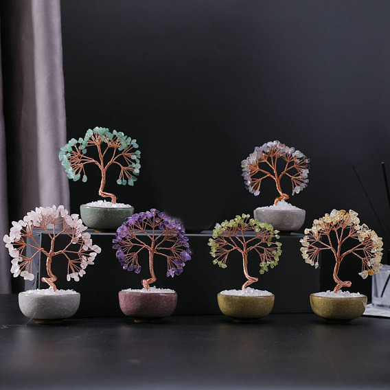 Украшения дисплея скульптуры из натурального драгоценного камня, для домашнего офисного стола, дерево