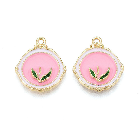 Стойки обшивки сплава эмали подвески, плоский круглый и листовой, без кадмия и без свинца, золотой свет