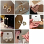 Alloy Dangle Earrings for Women, with Imitation Pearl Beads