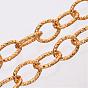 Aluminum Cable Chains, Textured, Unwelded, Oval