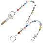 2брелок из сплава, акрила и стекла, с железной застежкой и застежками-лобстерами из сплава