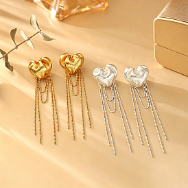 Ohrstecker aus Messing mit Mikropavé-Kubikzirkonia für Damen, golden / silber