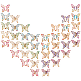 Прозрачные акриловые подвески, с гальваническим дном, бабочка