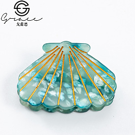 Заколка для волос в форме ракушки 5см на затылке - изящно и стильно