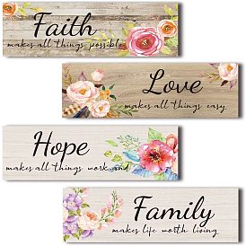 Настенные украшения из мдф, с крючками, прямоугольные