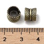 Tibetan Style Rack Plating Brass Bead, Long-Lasting Plated, Column