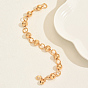 Латунные круглые шарики-бусины ссылка btacelets, цепочка с кольцами для женщин, с железом