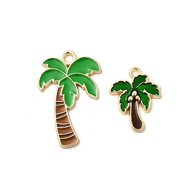 Подвески из эмали и сплава, очарование кокосового дерева, золотые