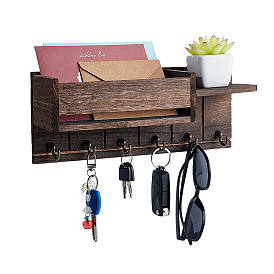 Деревянный, сплавной, железный и пластиковый настенный держатель для брелоков, крючок для ключей, прямоугольные