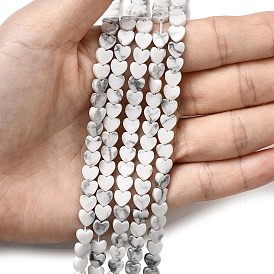 Природные Говлит бисер нитей, сердце