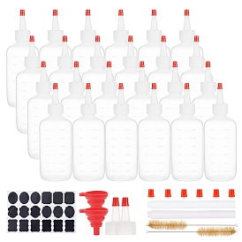 Пластиковые градуированные бутылочки, с красной крышкой, Прочная бутылка для шприца для кетчупа, соусы, сироп, перевязочные, Искусства и ремесла