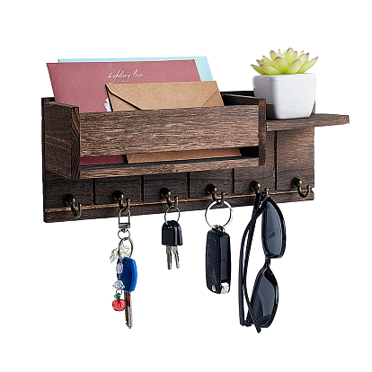 Деревянный, сплавной, железный и пластиковый настенный держатель для брелоков, крючок для ключей, прямоугольные
