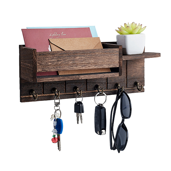 Деревянный, сплавной, железный и пластиковый настенный держатель для брелоков, крючок для ключей, прямоугольные