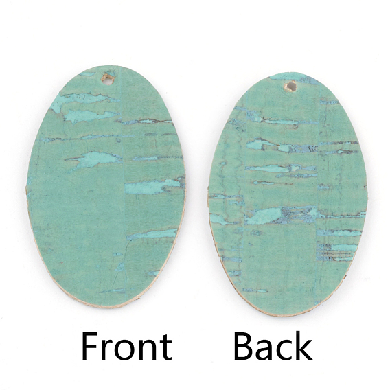 PU Leather Pendants, Oval