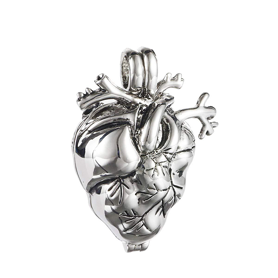 Openable Alloy Memorial Urn Ashes Pendants, Heart