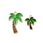 Подвески из эмали и сплава, очарование кокосового дерева, золотые