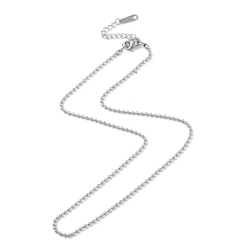Ионное покрытие (ip) 304 ожерелье из шариковой цепи из нержавеющей стали для мужчин и женщин