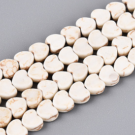 Синтетических Говлит бисер нитей, сердце