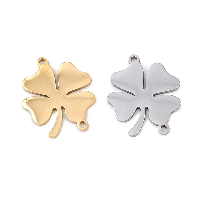 День Святого Патрика 304 Подвески-коннекторы в виде клевера из нержавеющей стали, клевер ссылки