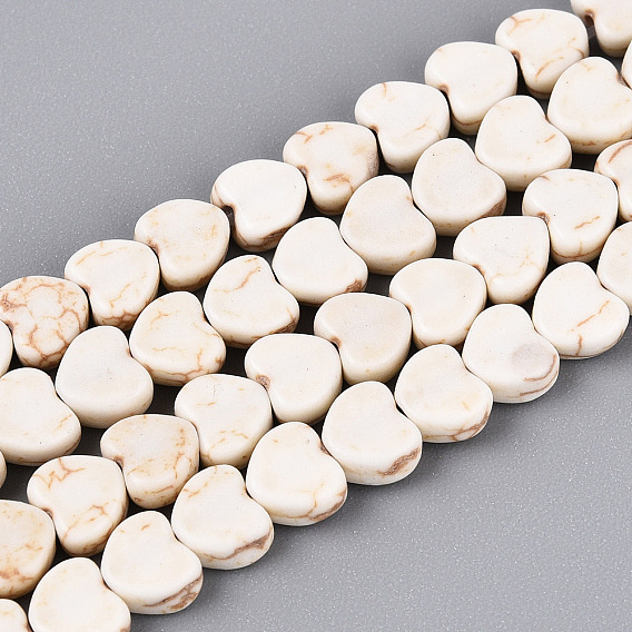 Синтетических Говлит бисер нитей, сердце