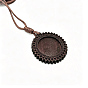 Wood Pendant Cabochon Settings, Flat Round