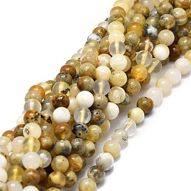 Perles d'opale naturelle brins, ronde