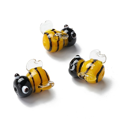 Handmade Lampwork Beads, 3D Bees