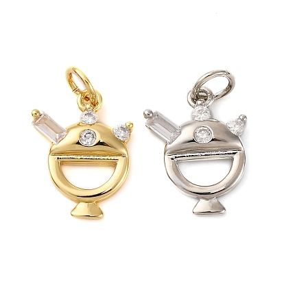 Латунные подвески-десерты с микропаве из кубического циркония, с целью перехода в кольце, долговечный, без кадмия и без свинца, стойки покрытие