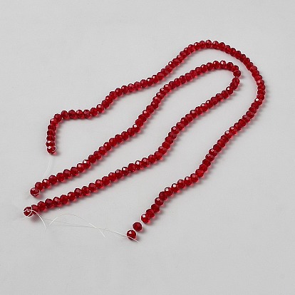 Стеклянные бусины, рондель, граненые