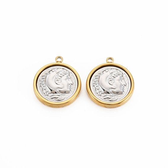 Ионное покрытие (ip) 304 подвески из нержавеющей стали, плоско-круглые