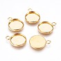 304 Настройки кабошон из нержавеющей стали кулон, чашки безель с краями, плоско-круглые