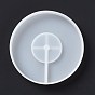 Flat Round LED Art Light Display Base DIY Silicone Molds, Resin Casting Molds, for UV Resin, Epoxy Resin Craft Making