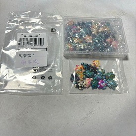 60Pcs 15 Styles Spray Painted Synthetic Turquoise Beads, Turtle