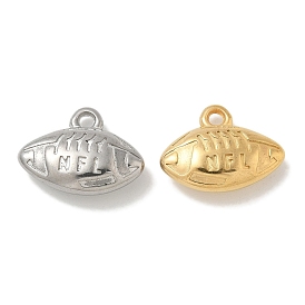 304 Stainless Steel Pendants, Rugby Charm