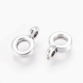 Tibetan Style Hangers, Bail Beads, Lead Free and Cadmium Free, Rondelle, 6.5x2mm, Hole: 2mm, Inner Diameter: 3mm