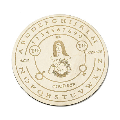 Деревянная маятниковая доска, деревянная гадальная доска для биолокации, для колдовства принадлежности для викканского алтаря, плоско-круглые