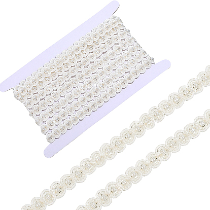 3.33ярдов полиэфирной тканой ленты, с пластиковой бисера