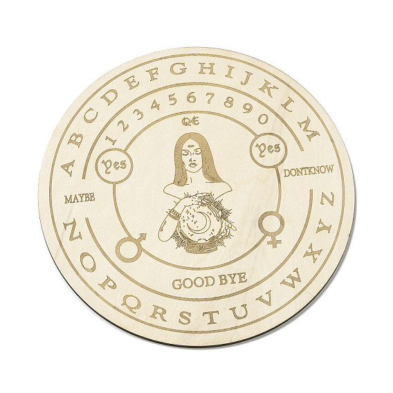 Деревянная маятниковая доска, деревянная гадальная доска для биолокации, для колдовства принадлежности для викканского алтаря, плоско-круглые