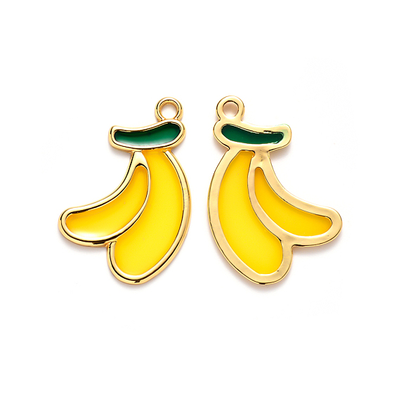 Подвески из сплава , с эпоксидной смолой, без кадмия и без свинца, банан, золотые