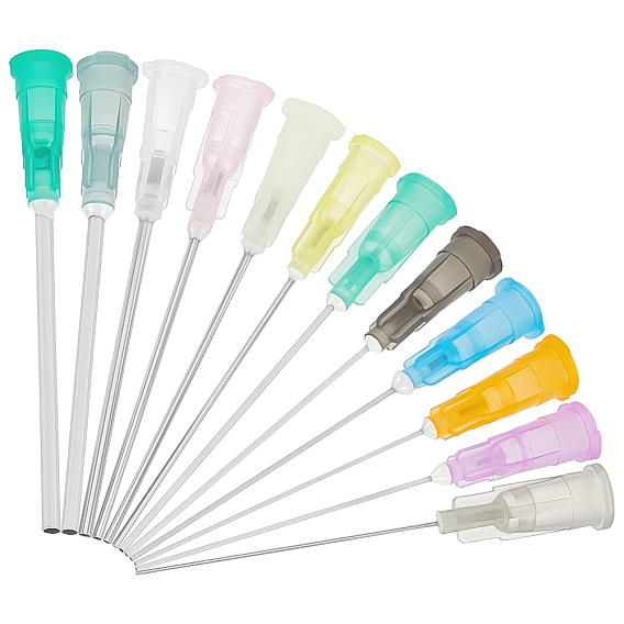 120шт. 12 стильный пластик и нержавеющая сталь, прецизионные тупые иглы для дозирования жидкости, иглы для нанесения клея