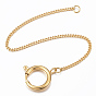 304 Stainless Steel Curb Chain Bracelets, with Spring Ring Clasp
