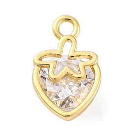 Латунные микро проложить кубического циркония прелести, без кадмия, без никеля и без свинца, клубника