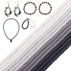 12 нити 4 цвета плоские круглые бусины из полимерной глины ручной работы, диск хейши бусины для гавайских серег браслет ожерелья ювелирных изделий