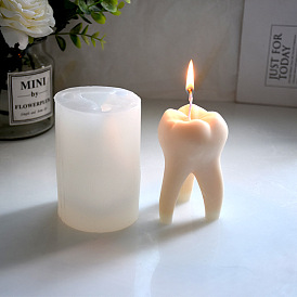 Tooth DIY Candle Food Grade Silicone Molds, for Scented Candle Making, Halloween Theme