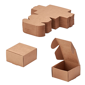 Крафт-бумага, складная коробка, квадратный
