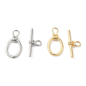 Brass Toggle Clasps, Oval