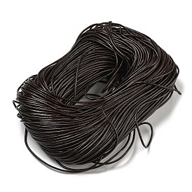 Leather Cords, with Spool, Round