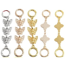 Butterfly/Clover Metal Bag Extension Chains, Bag Chain Supplies