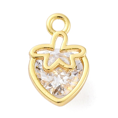 Латунные микро проложить кубического циркония прелести, без кадмия, без никеля и без свинца, клубника